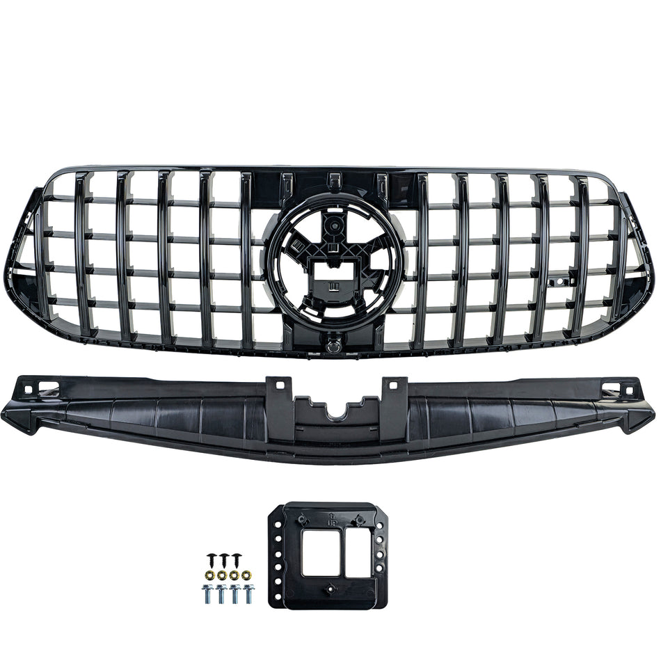 Griglia Anteriore Nera Lucida per Mercedes GLE V167 + Coupe C167 Dal 2023