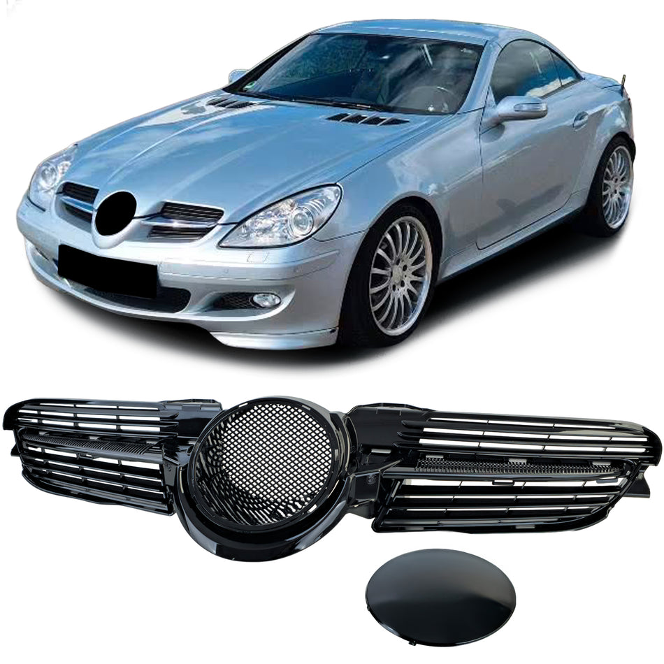 Griglia Nera Lucida per Mercedes SLK R171 2004-2007 Pre-restyling