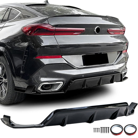 Diffusore Posteriore Performance Nero Lucido per BMW X6 G06 Dal 2019