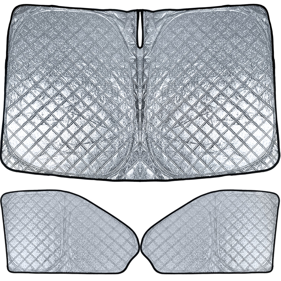Parasole 3 Pezzi per Volkswagen T5 T6 (2003-2019) Furgone Cassone, Termico