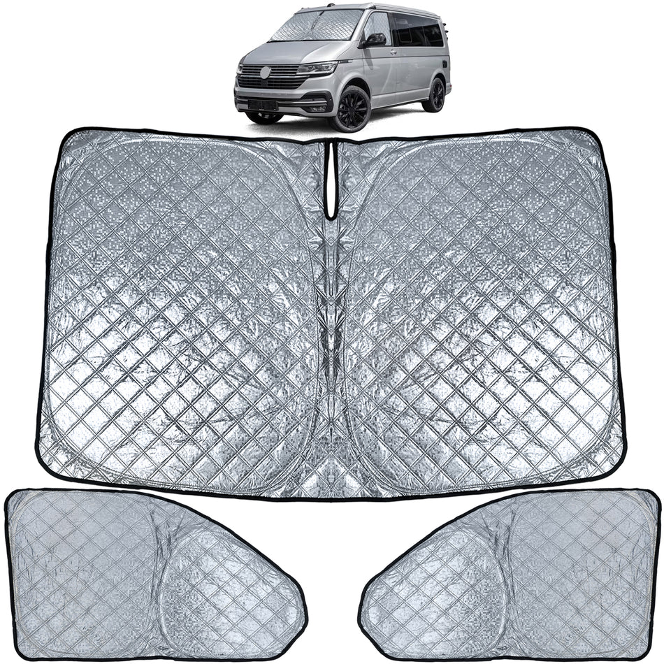 Parasole 3 Pezzi per Volkswagen Bus Transporter T6.1 Dal 2019 Furgone