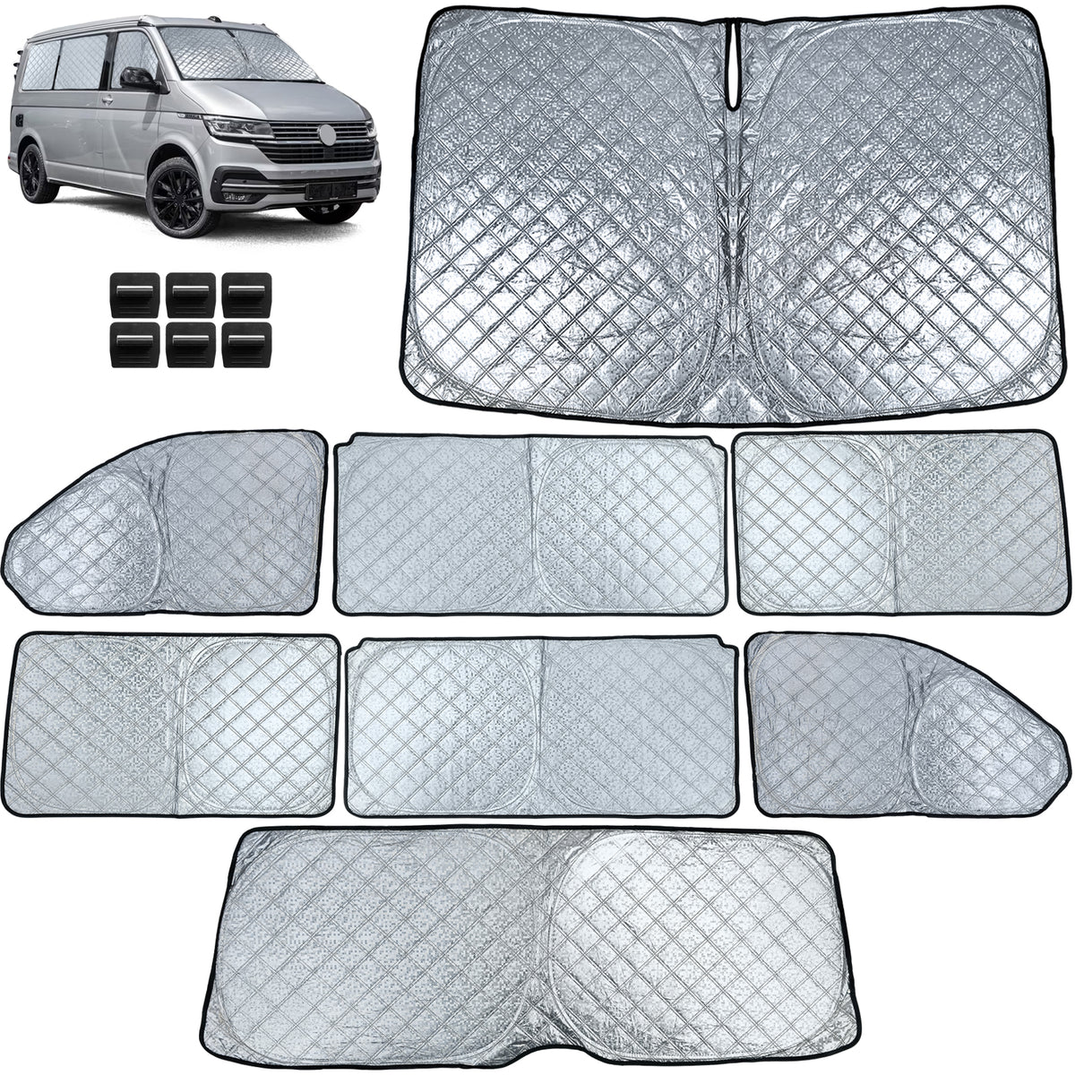 Parasole 8 Pezzi per Volkswagen Bus Transporter T6.1 (dal 2019)
