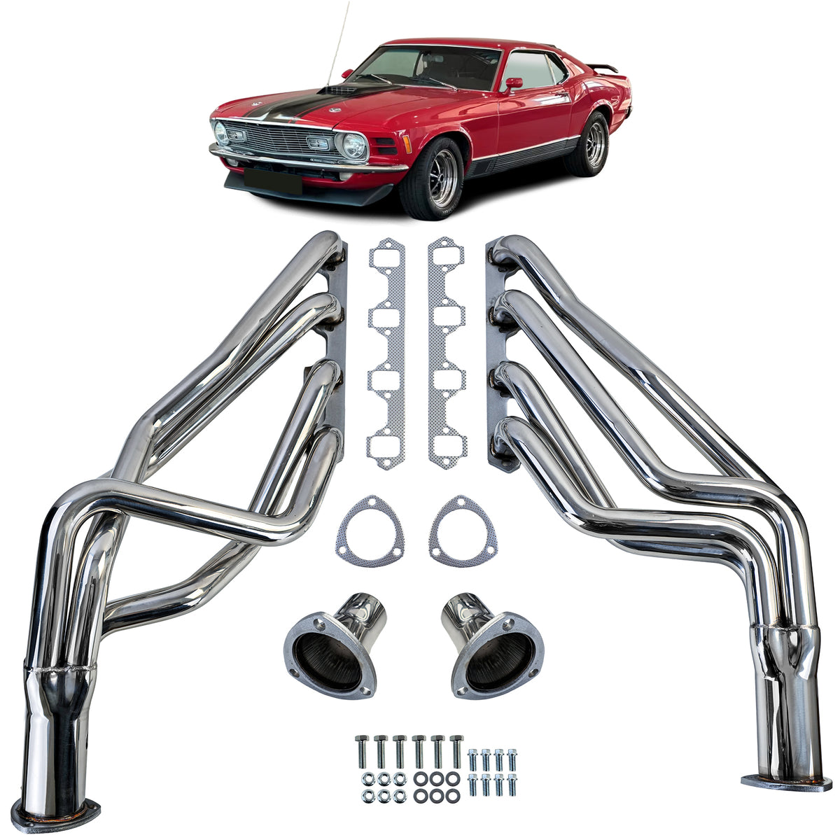 Collettori Scarico 4 in 1 in Acciaio per Ford Mustang SBF 1964-1973 289 302 351W