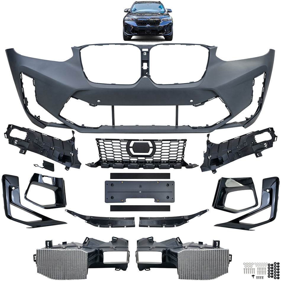 Paraurti Anteriore Sportivo con Accessori per BMW X3 X4 LCI G01 G02 dal 2021