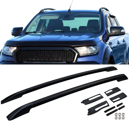 Barre Longitudinali in Alluminio Nero per Ford Ranger T6 T7 T8 2012-2022