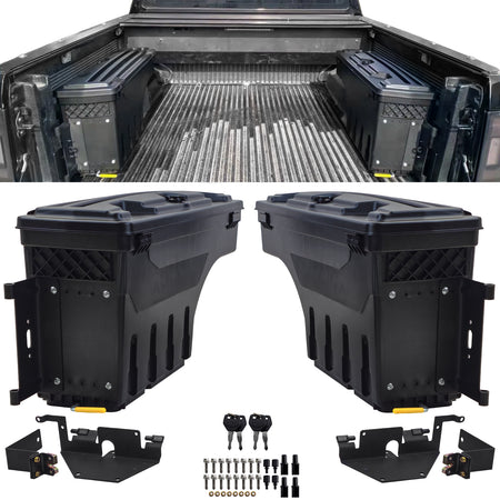 Scatole di Stoccaggio ABS Chiudibili per Ford Ranger T6 T7 T8 2012-2023, 2 Pezzi