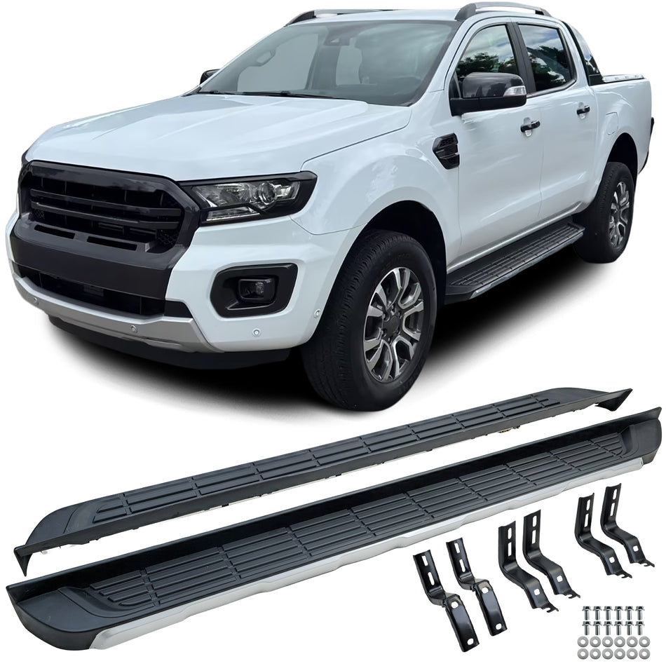 Pedane Laterali in Alluminio OE Look per Ford Ranger T6 T7 T8 2012-2022
