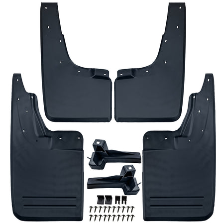 Paraspruzzi Set Anteriore e Posteriore Neri per Volkswagen Amarok I 2010-2022