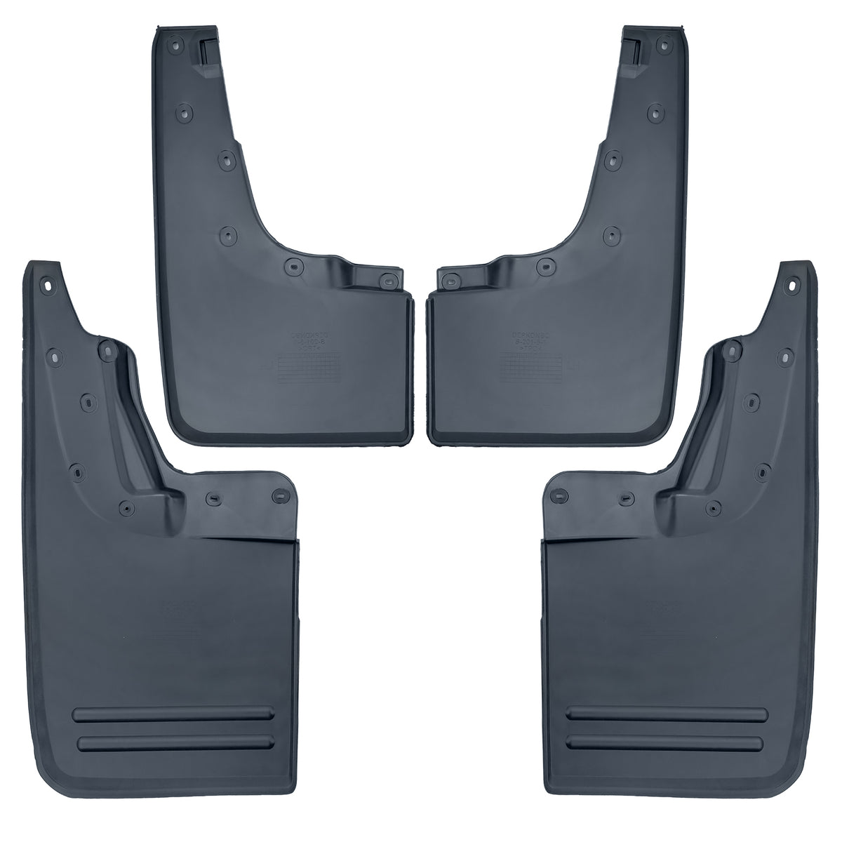 Paraspruzzi Set Anteriore e Posteriore Neri per Volkswagen Amarok I 2010-2022