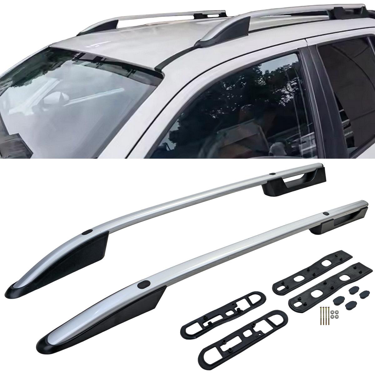 Barre Longitudinali in Alluminio Argento per Volkswagen Amarok I 2010-2022