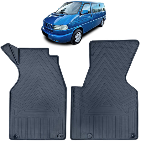 Tappetini in Gomma Neri per Volkswagen T4 Bus Transporter Caravelle 1990-2003