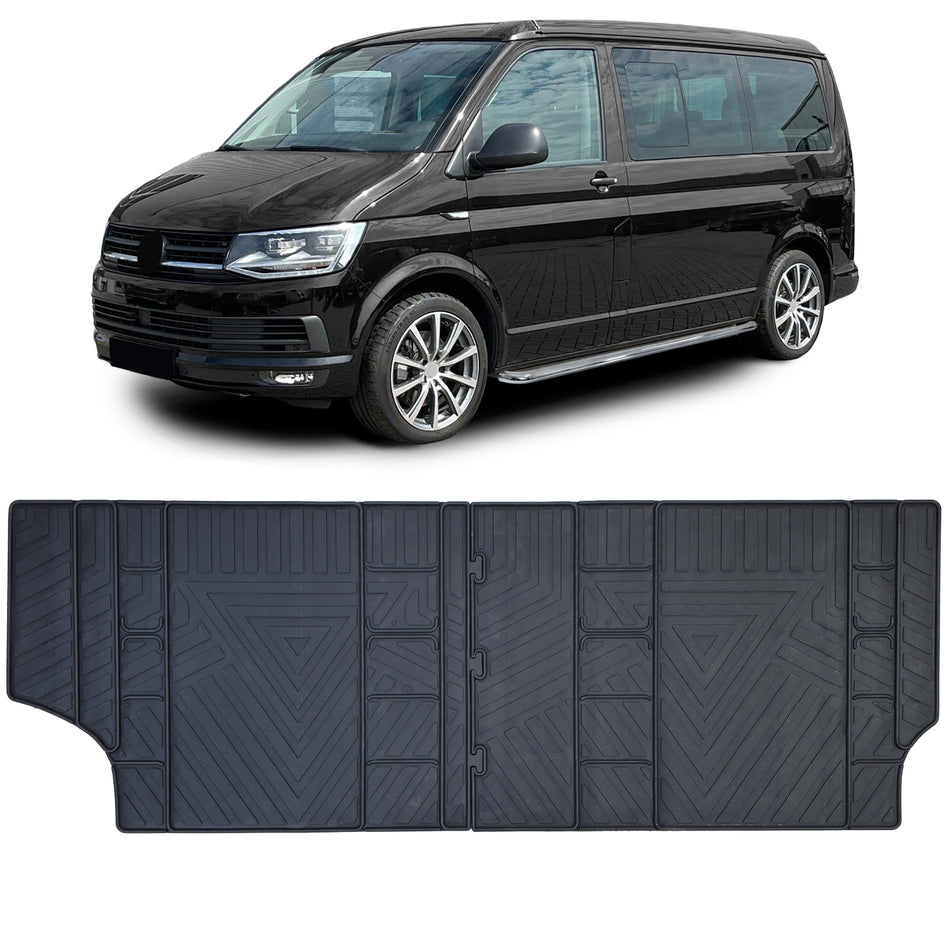 Premium Gomma Fußmatte 2 Pezzi 2.Sitzreihe Posteriore per Volkswagen T5 T6 T6.1