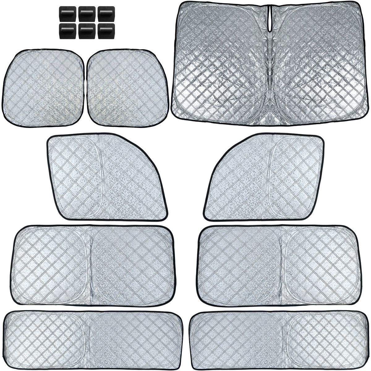 Parasole 9 Pezzi per Ford Transit Custom 2018-2023, Protezione Sole e Calore