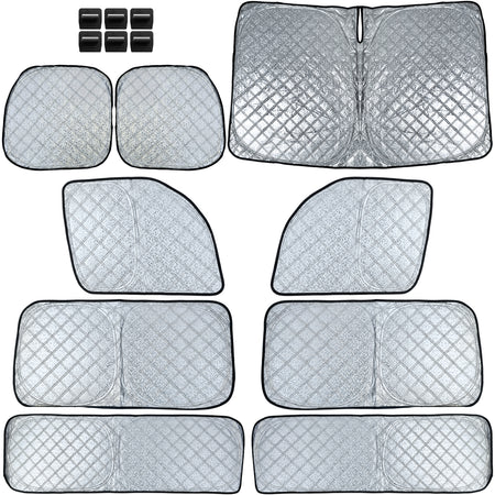 Parasole 9 Pezzi per Ford Transit Custom 2018-2023, Protezione Sole e Calore