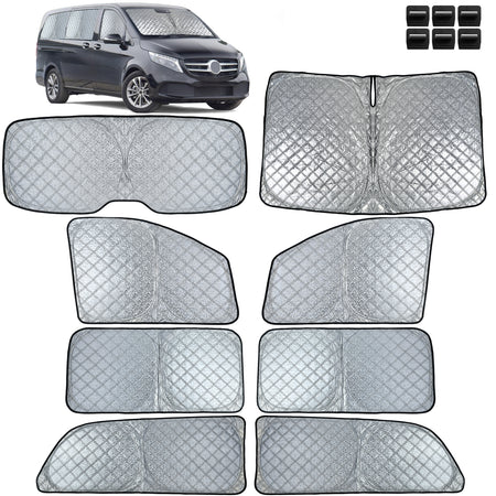 Parasole 8 Pezzi per Mercedes Classe V W447 (2014-2023) con Protezione Termica