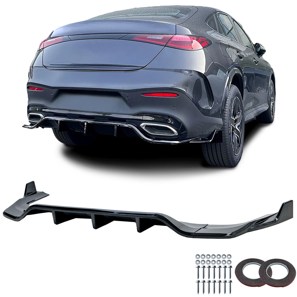 Diffusore Posteriore Nero Lucido per Mercedes GLC Coupe C254 Dal 2022