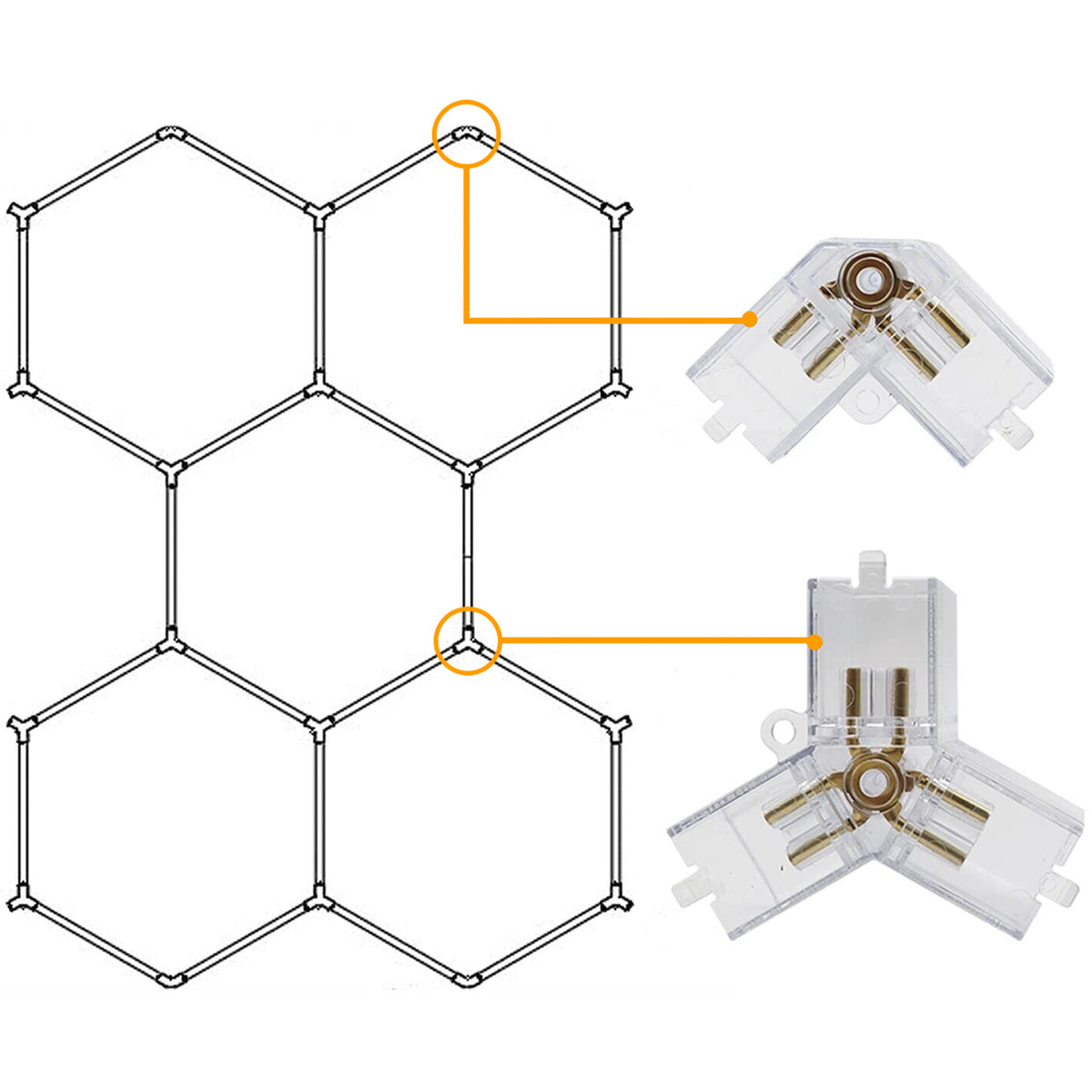 Premium LED Hexagon Illuminazione in Alluminio 4,85 X 2,44 M Universale