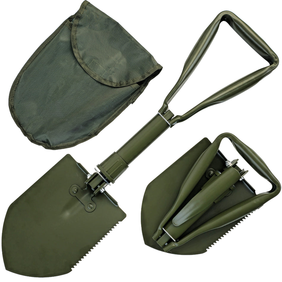 RAMROXX Klappspaten Survival Oliv Verde Spaten Hacke e Sega Inclusa. Tasche