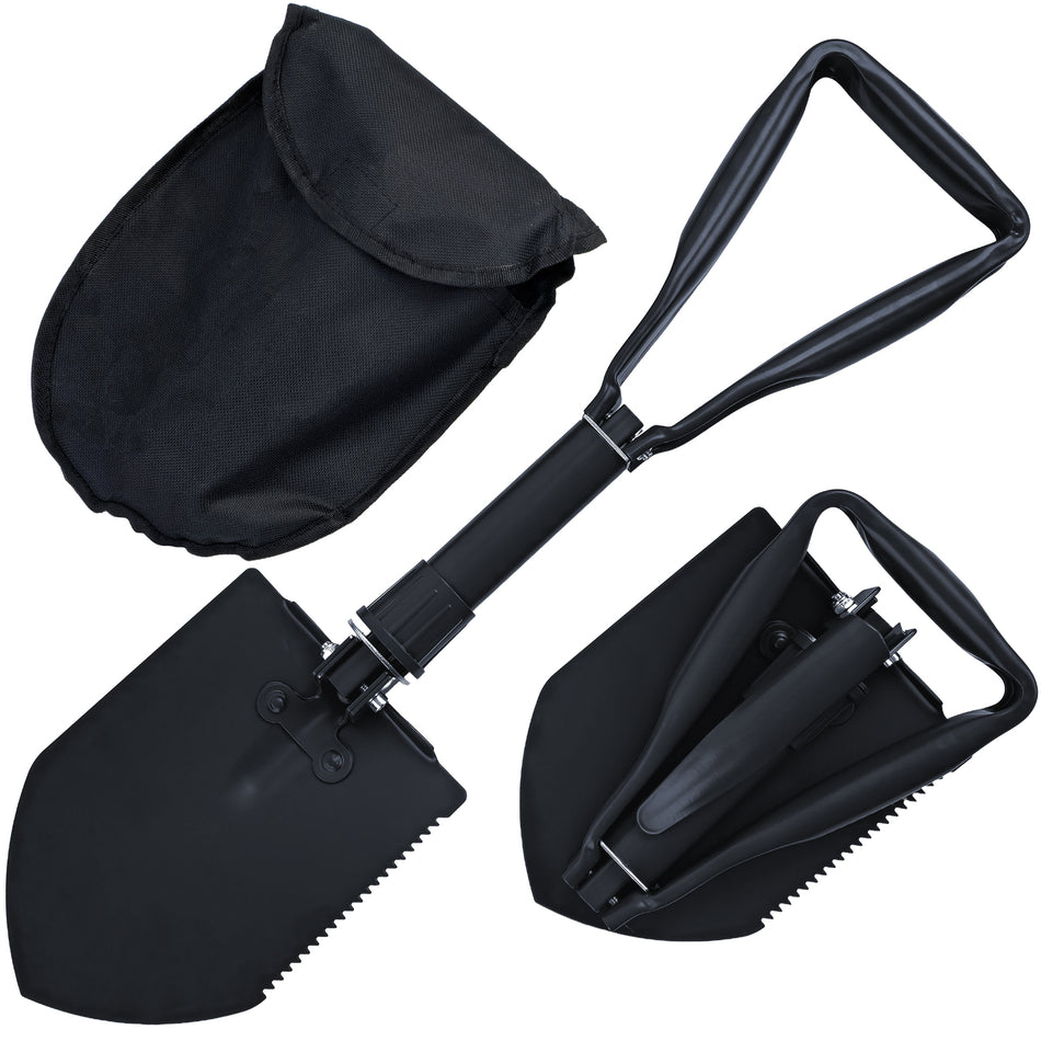 RAMROXX Klappspaten Survival Nero Spaten Hacke Säge Incluso. Tasche Universale