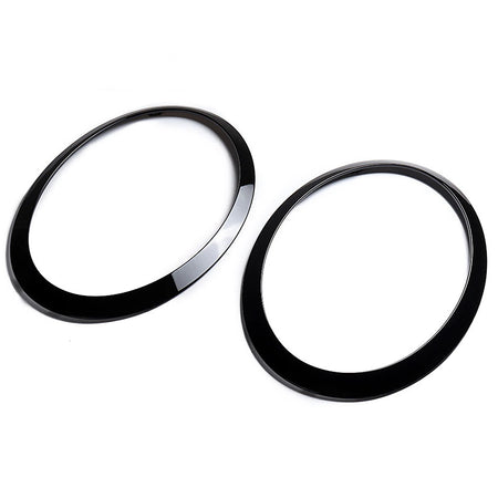 Fari Ringi Neri Lucidi per Mini Cooper F55 F56 F57 2014-2018 - 2 Pezzi