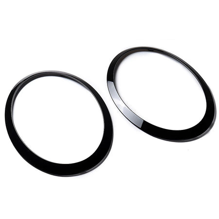 Fari Ringi Neri Lucidi per Mini Cooper F55 F56 F57 2014-2018 - 2 Pezzi