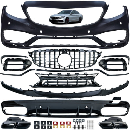Bodykit Completo Sportivo per Mercedes Classe C W205 2014-2018, Unpainted