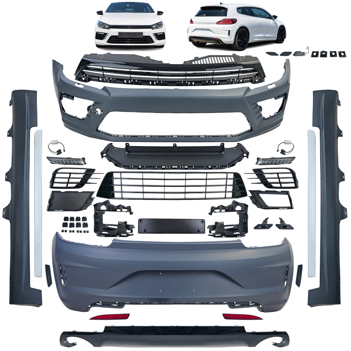 Minigonne R-Look per Volkswagen Scirocco III (2014-2017)