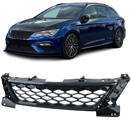 Griglia Sportiva Senza Emblema Nera Lucida per Seat Leon 5F FR 2017-2020