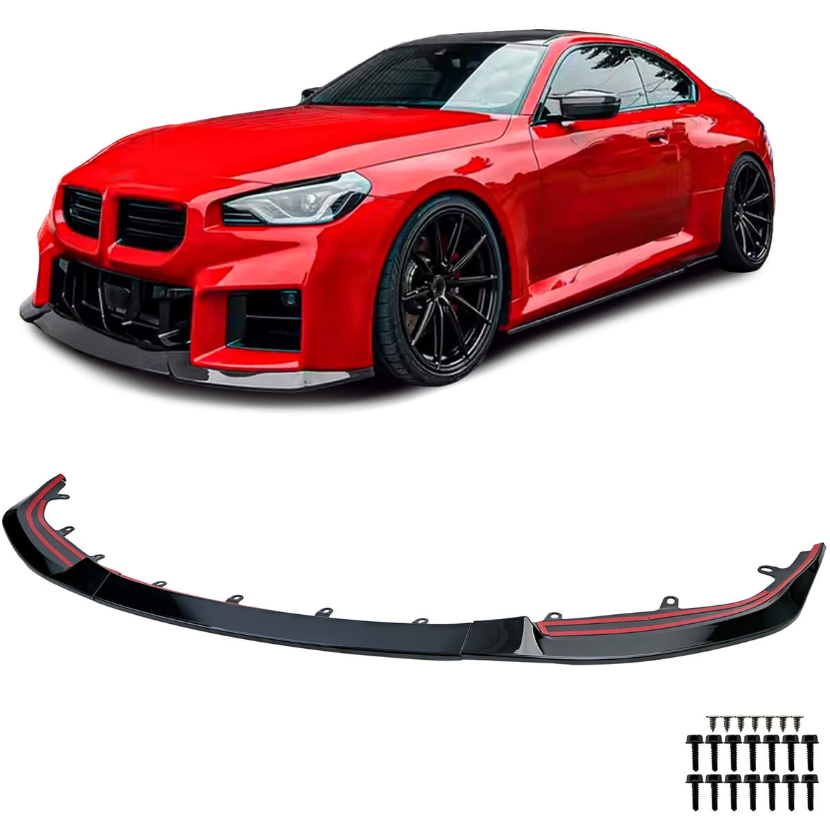 Spoiler Anteriore Performance Nero Lucido per BMW M2 G87 (2023)