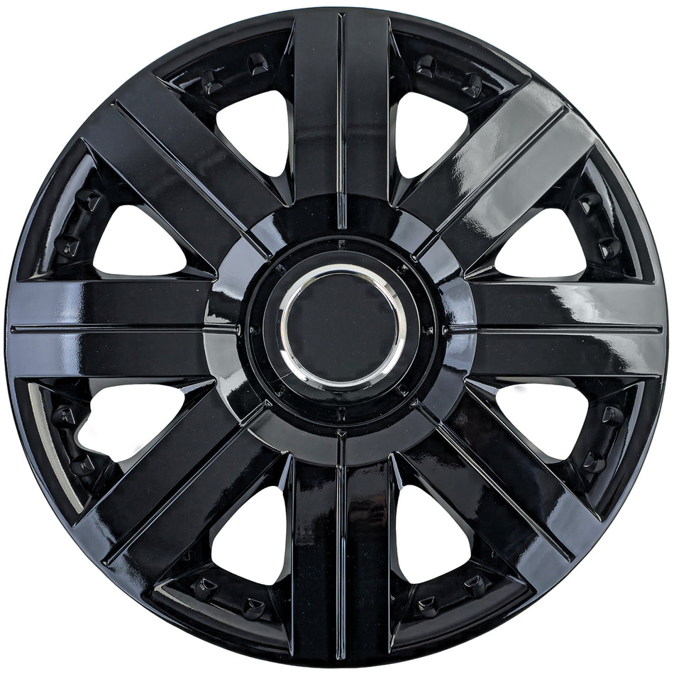 Tenzo-R II Coppe Ruota 16 Pollici Nero Lucido Set di 4 per Universale