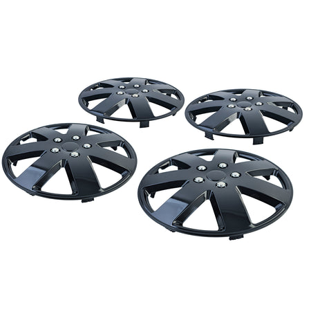 Tenzo-R XIII Coppe Ruota 16 Pollici Nero Lucido Set di 4 per Universale
