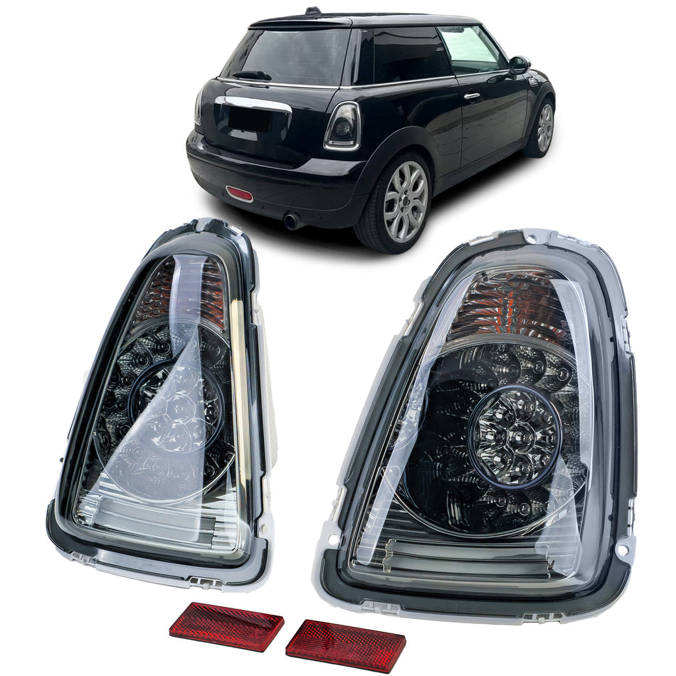 Fanali Posteriori LED Vetro Trasparente Neri per Mini Cooper R56 2006-2010