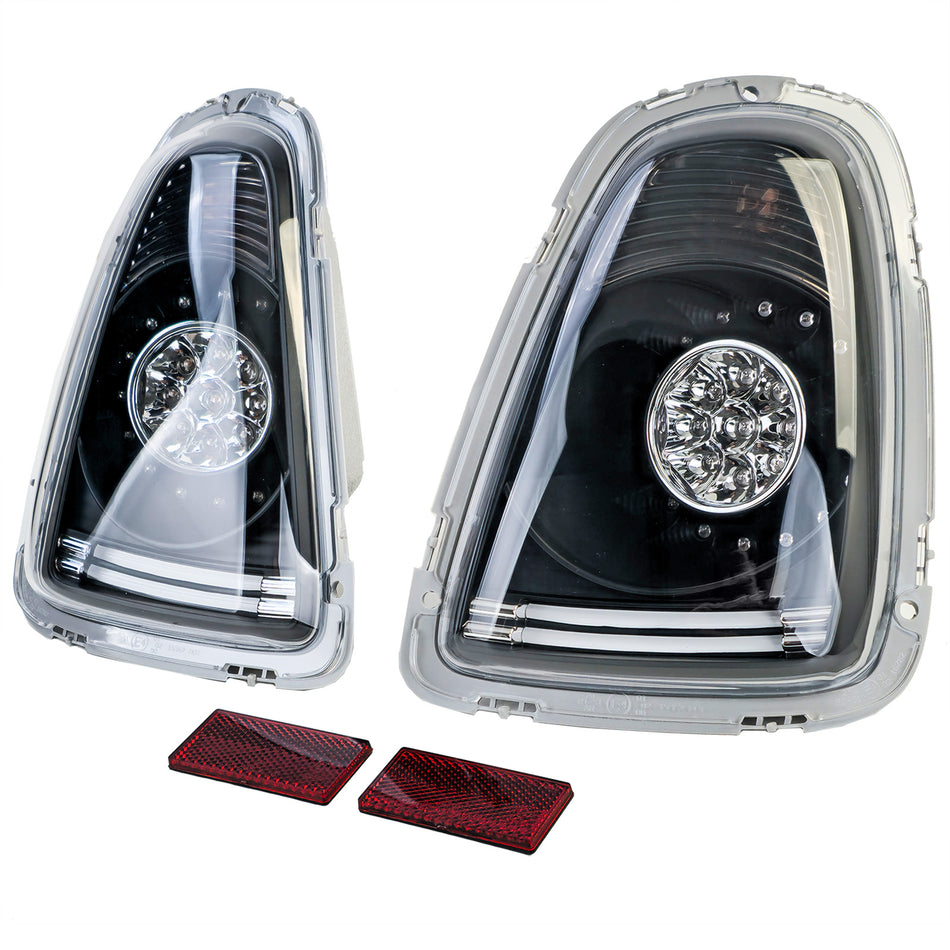 Fanali Posteriori LED Vetro Trasparente Neri per Mini Cooper R56 (2006-2010)
