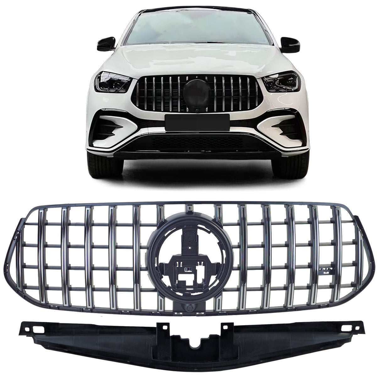 Griglia Sportiva Nera con Cromo per Mercedes GLE V167 C167 Coupé dal 2023 AMG