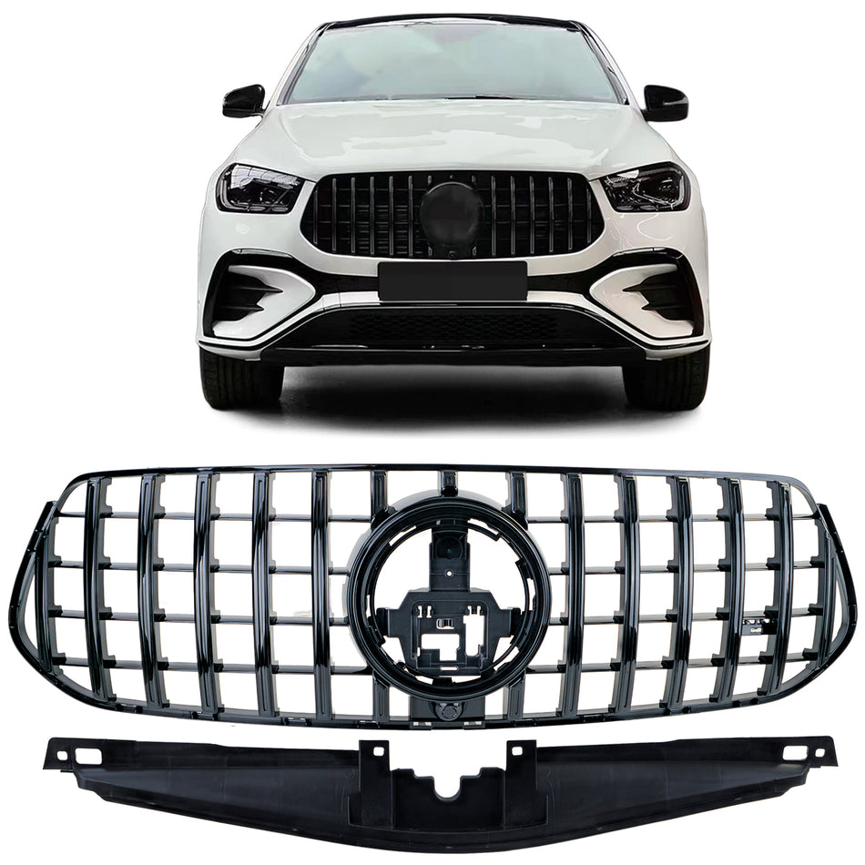 Griglia Sportiva Nera Lucida per Mercedes GLE V167 Coupe C167 Dal 2023 AMG