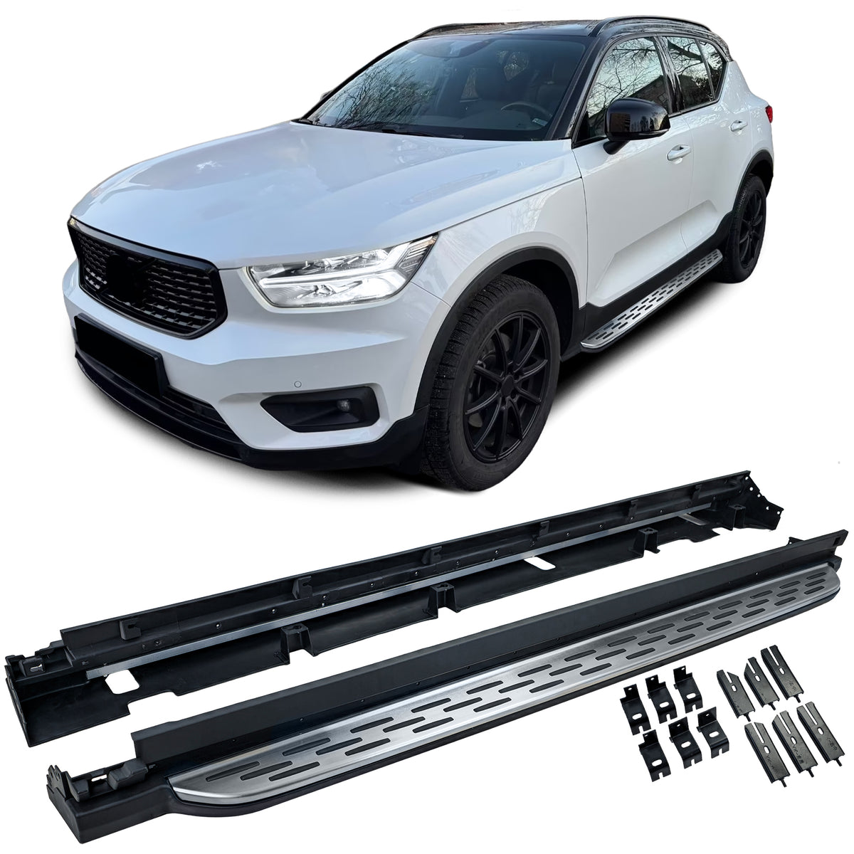 Pedane Laterali in Alluminio OE Style per Volvo XC40 (dal 2017)