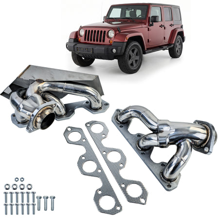 Collettori Scarico in Acciaio Inox Lucido per Jeep Wrangler JK 3.8L (2007-2011)
