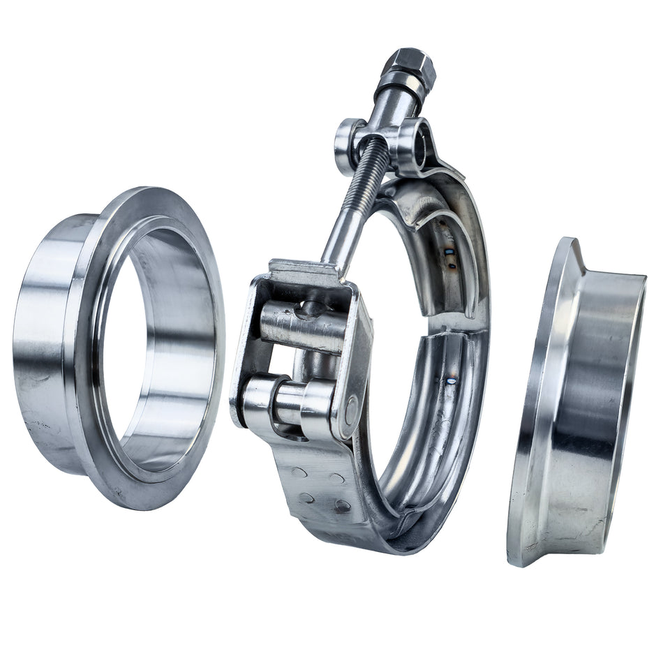 Acciaio Inox V-Band Fascetta Klemme Set con Schnellverschluss 2.35" 60mm