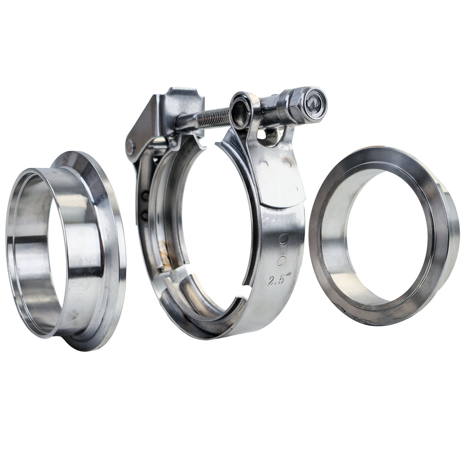 Set di Fascette V-Band in Acciaio Inox 2.5" 63.5mm Universale