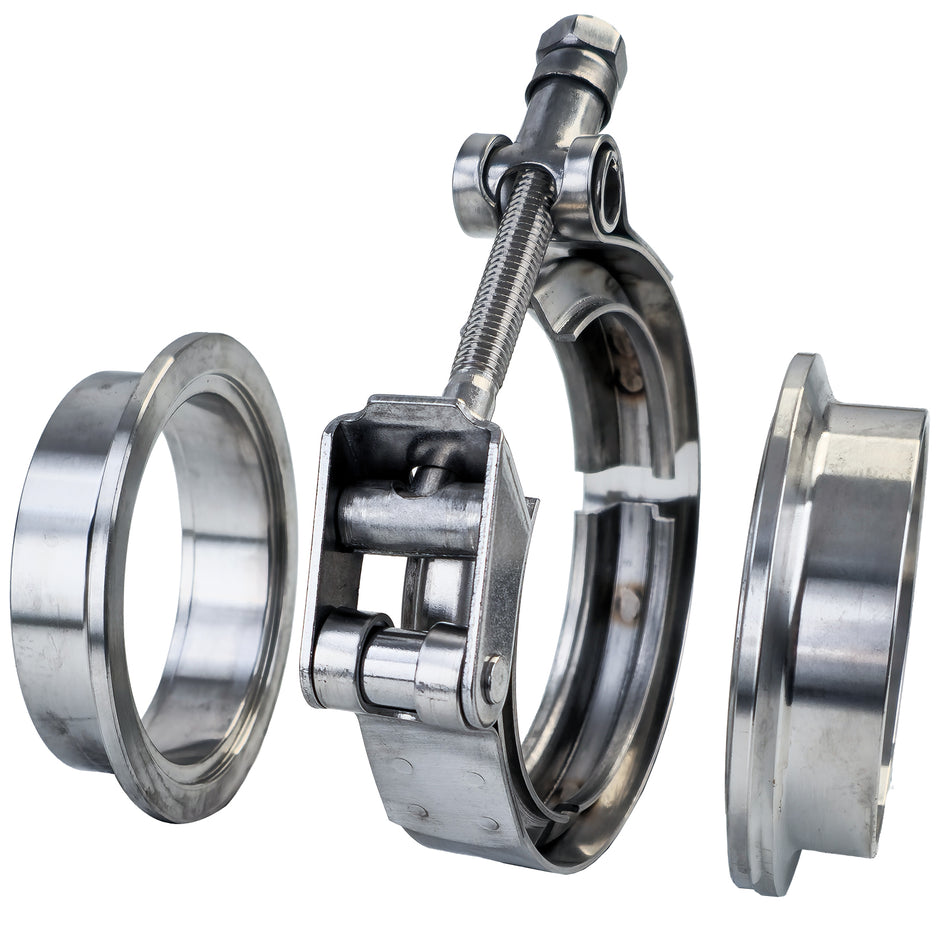 Set di Fascette V-Band in Acciaio Inox 2.5" 63.5mm Universale