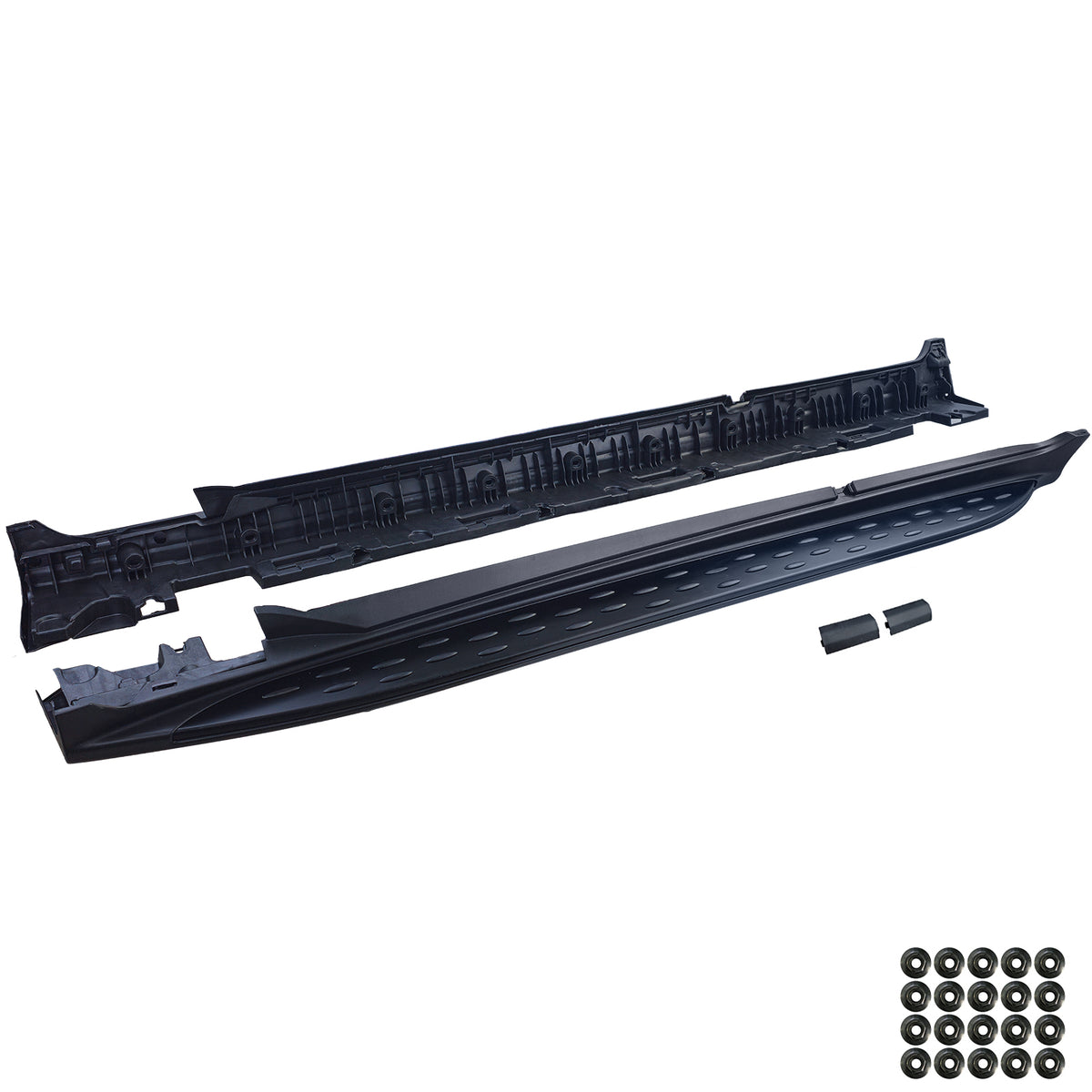 Pedane Laterali in Alluminio OE Style Nero Edition per Mercedes GLC X253 15-22