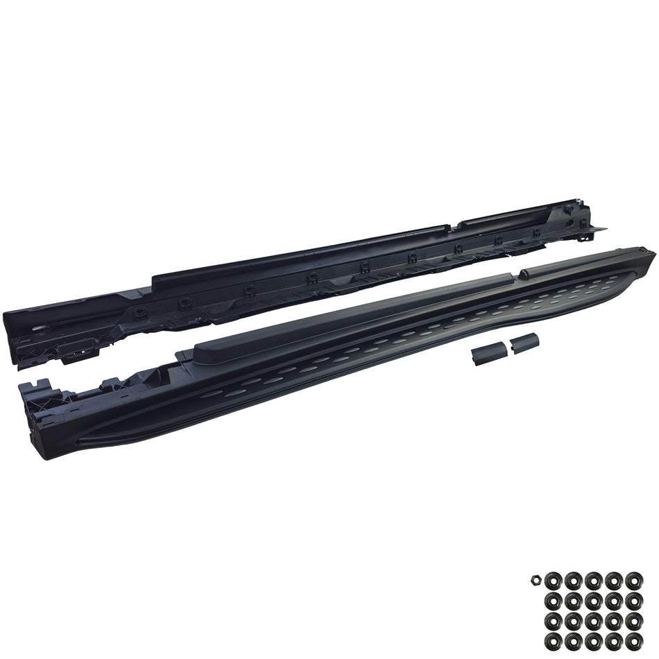 Pedane Laterali in Alluminio OE Style Nero Edition per Mercedes GLC C254 X254