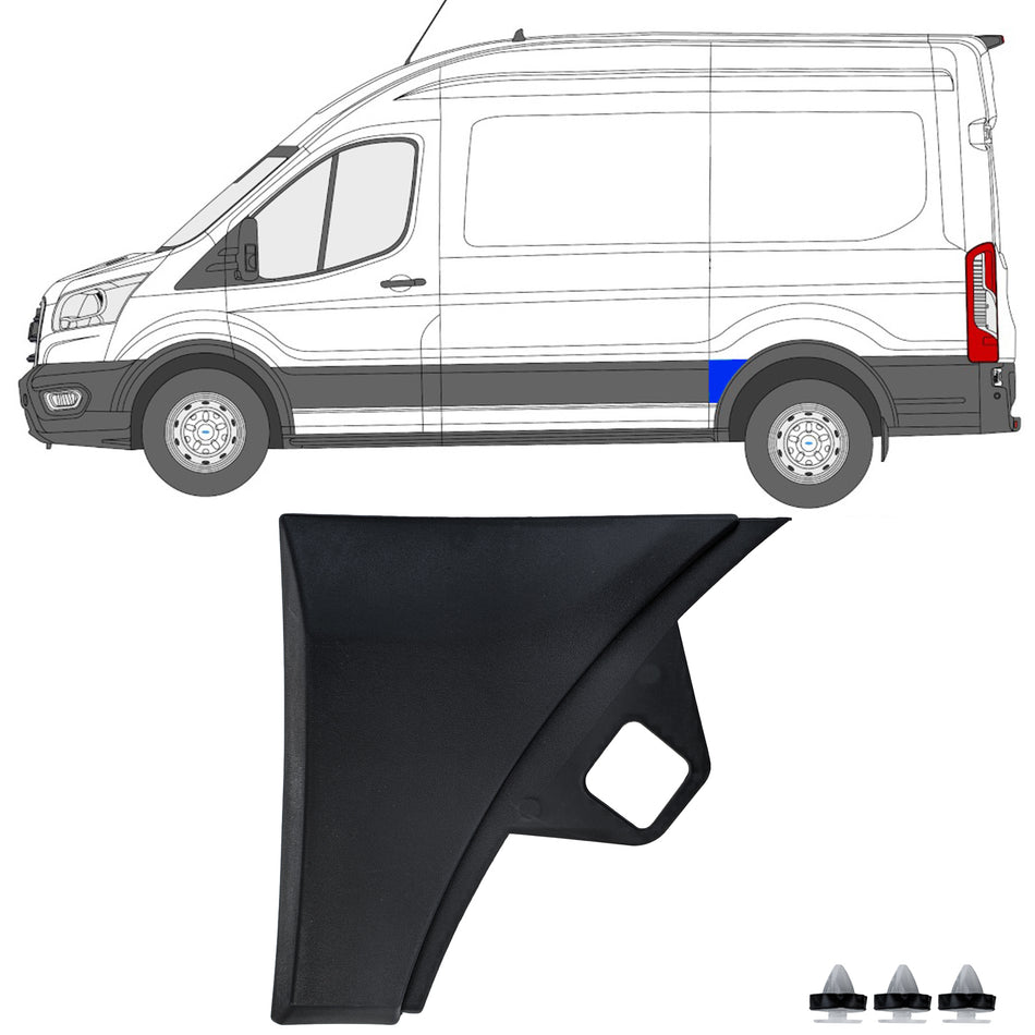 Modanature Parafango Posteriore Sinistro per Ford Transit V363 (2014-2019) L2