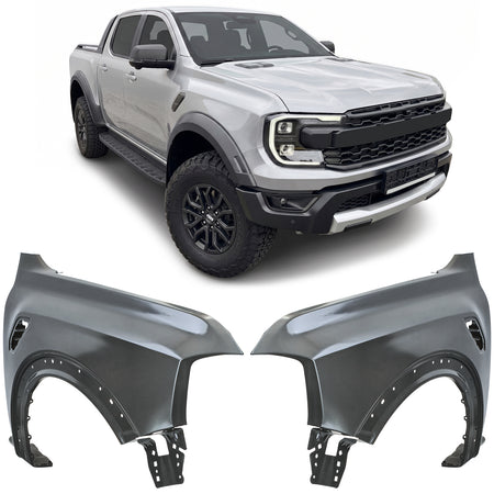 Parafango Set Anteriore Destro e Sinistro in Metallo per Ford Ranger T9 Raptor