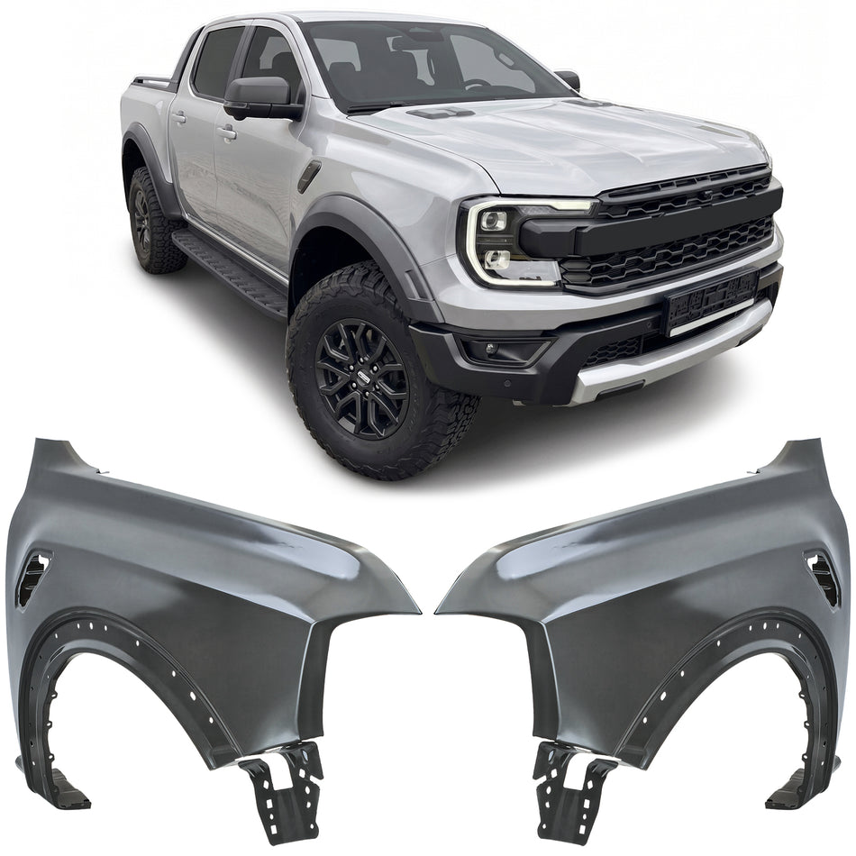 Parafango Set Anteriore Destro e Sinistro in Metallo per Ford Ranger T9 Raptor