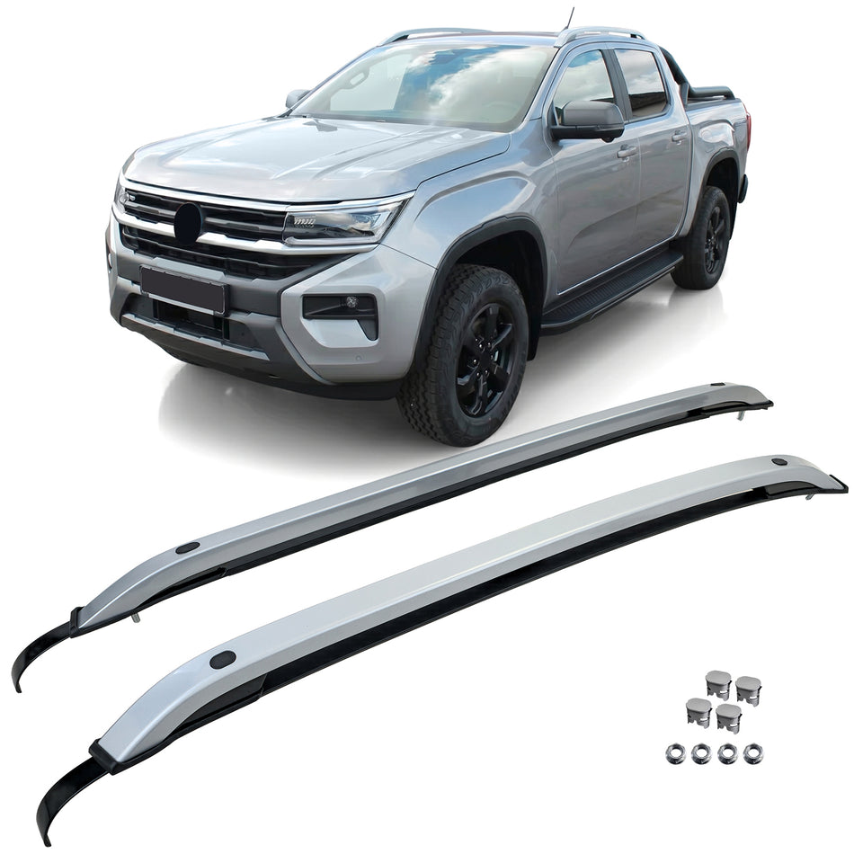 Alluminio Portapacchi Tetto Argento per Volkswagen Amarok II Dal 2022