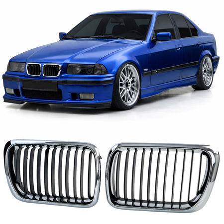 Griglia Sportiva Nera Cromo per BMW Serie 3 E36 Facelift 1996-2000