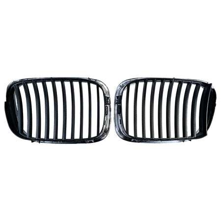 Griglia Anteriore Sportiva Nera e Cromata per BMW Serie 5 E39 Berlina e Touring