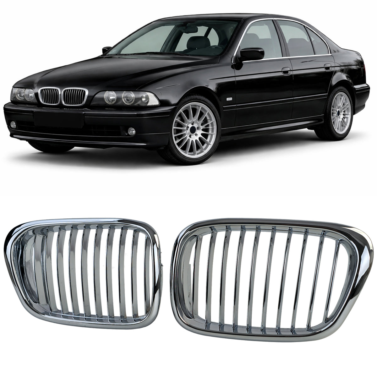 Griglia Anteriore Sportiva in Cromato per BMW Serie 5 E39 (1995-2003) Berlina