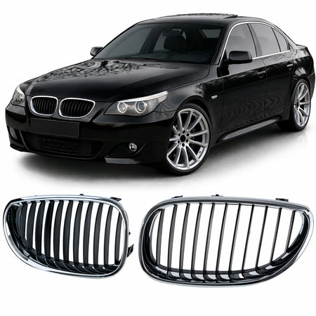 Griglia Sportiva Nera Cromata per BMW Serie 5 E60 E61 (2003-2010)